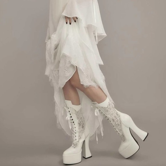 Widow Shoes - Widow Restless Angel Platform Boots size 7 NWT